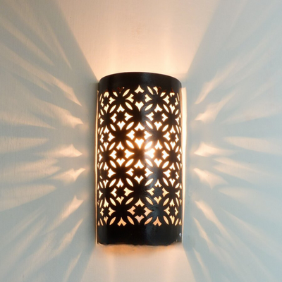 Traditional Wall Sconce Lamp with Moroccan style, Available in Black and White Iron -  Luxury for Home and Business Lighting Decoration