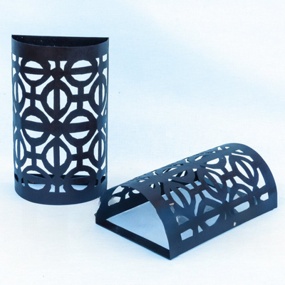 Wall Sconce Lamp with Classic Design, Hand-Carved Geometric Pattern, Available in White & Black Iron – Luxury for Home & Business Decoration