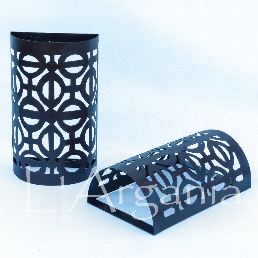 Wall Sconce Lamp with Classic design, Hand-carved with a beautiful geometric pattern, Available with White & Black Iron – Luxury for home & Business decoration