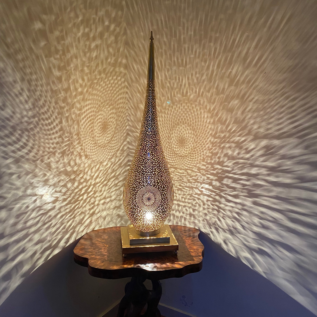 MOROCCAN TABLE & FLOOR LAMP , MASLOUBA