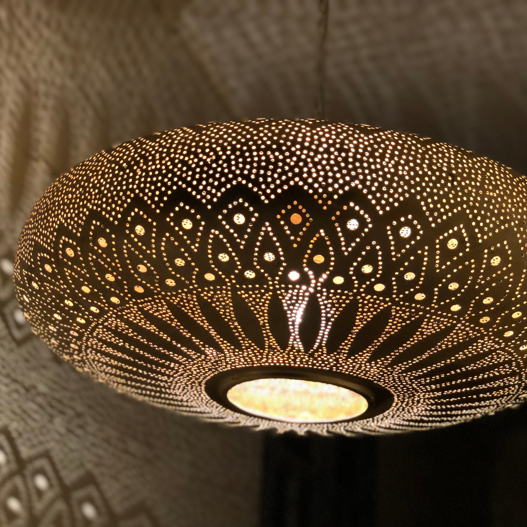 BRASS CEILING LIGHT , KHOBZA OPEN BOTTOM