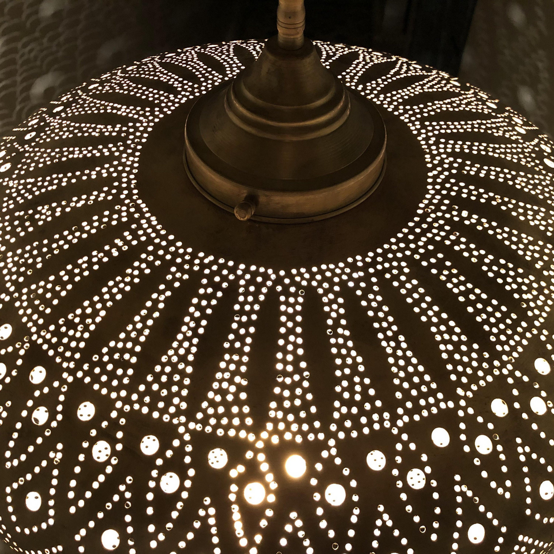 BRASS CEILING LIGHT , KHOBZA OPEN BOTTOM