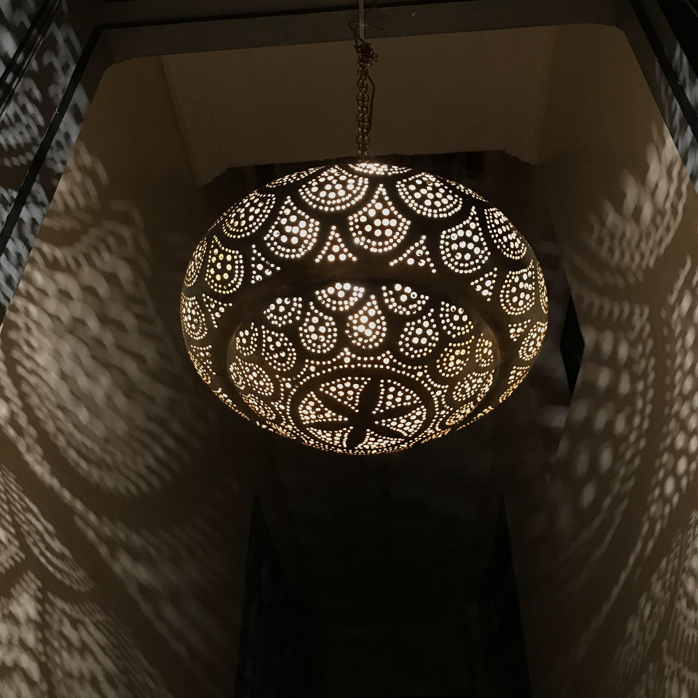 Brass Chandelier Lighting – Moroccan Design, Perfect for Luxurious Indoor Spaces