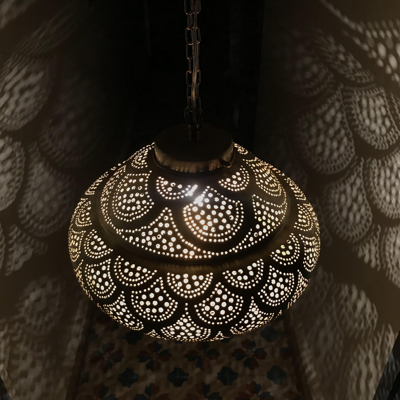 Brass Chandelier Lighting – Moroccan Design, Perfect for Luxurious Indoor Spaces