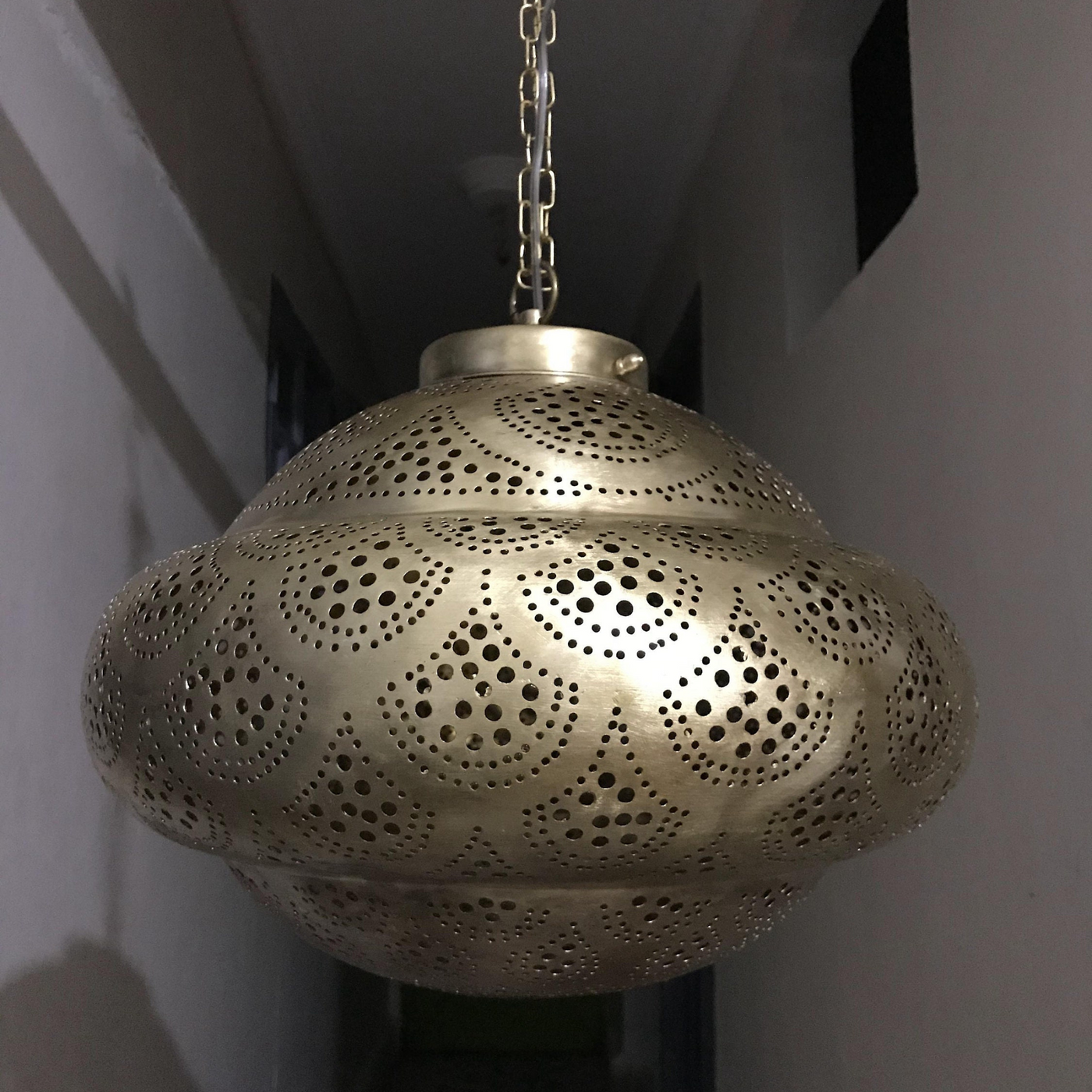 Brass Chandelier Lighting – Moroccan Design, Perfect for Luxurious Indoor Spaces