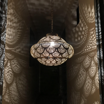 Brass Chandelier Lighting – Moroccan Design, Perfect for Luxurious Indoor Spaces