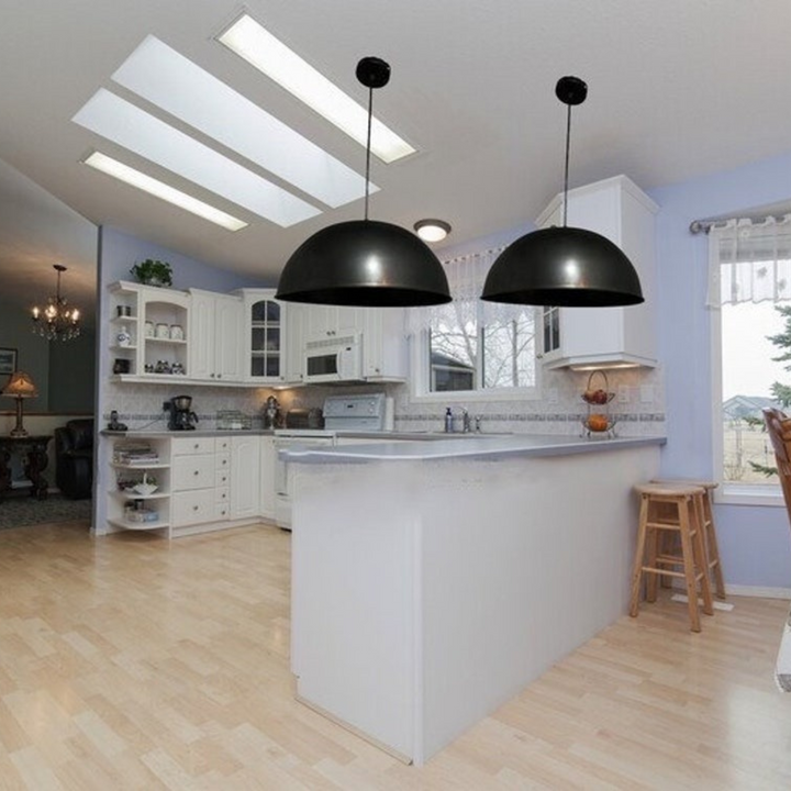 DOME CEILING LIGHT, FULL BLACK