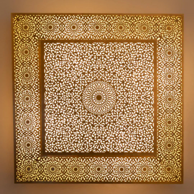 Creative Large Wall Sconce lamp, Handgraved with Moroccan Style Geometric – Reflect a beautiful and warm touch