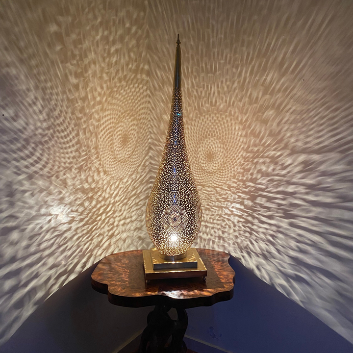 MOROCCAN TABLE & FLOOR LAMP , MASLOUBA