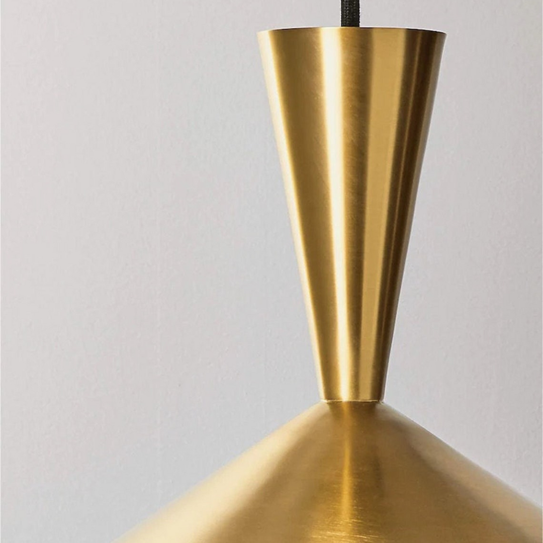 CONE CEILING LIGHT - GOLD BRASS