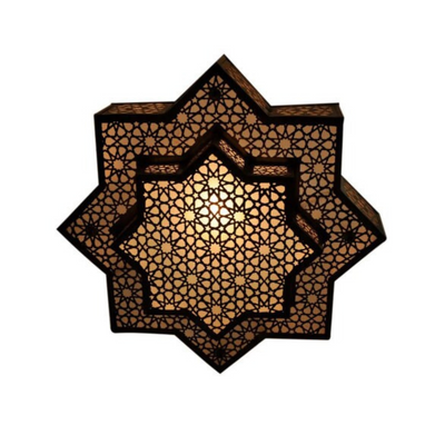 Handcrafted Moroccan Ceiling Lamp – Geometric Antique Style, Ideal for Luxurious Indoor Lighting Décor