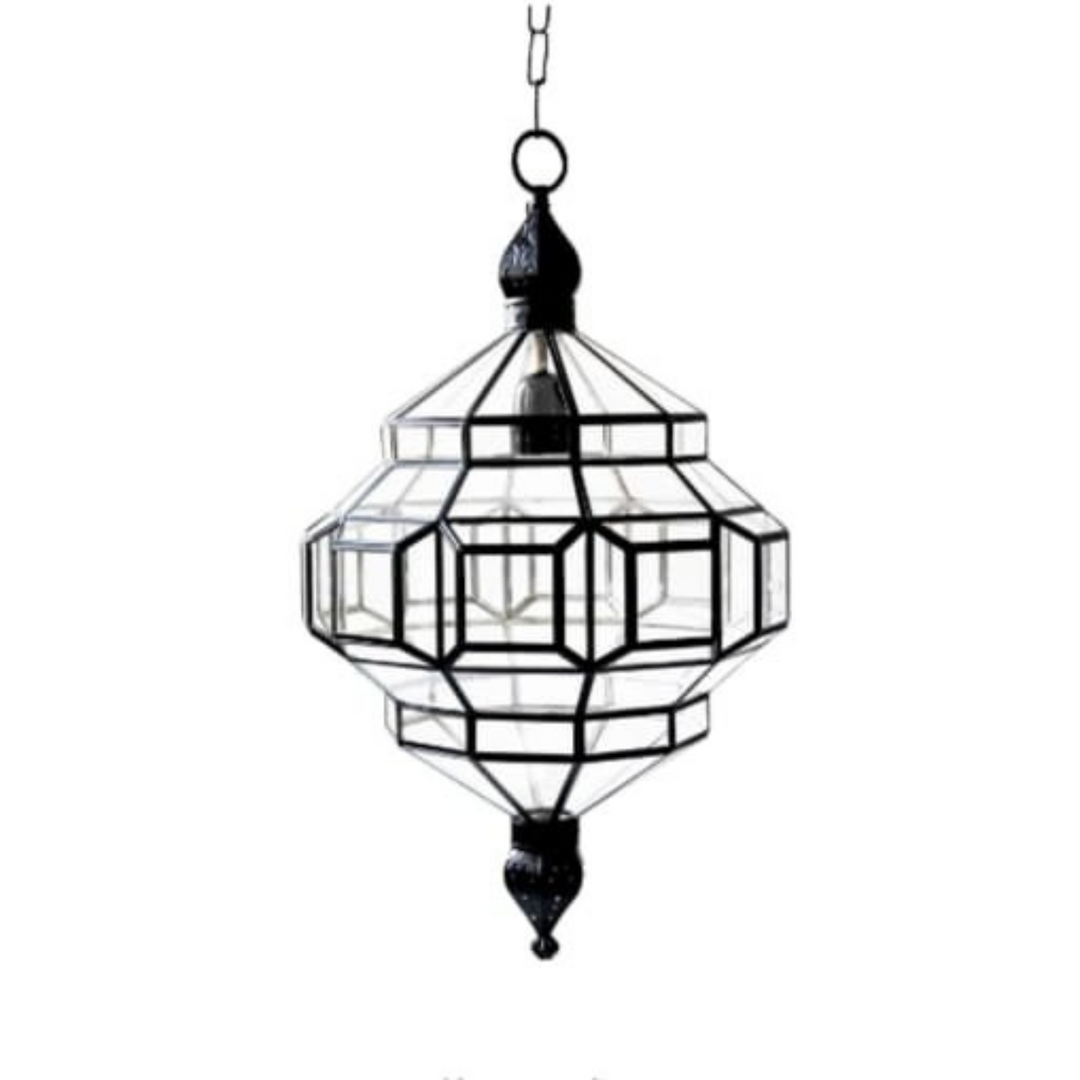 GEOMETRIC GLASS LAMPS, MILOUD TRANSPARENT