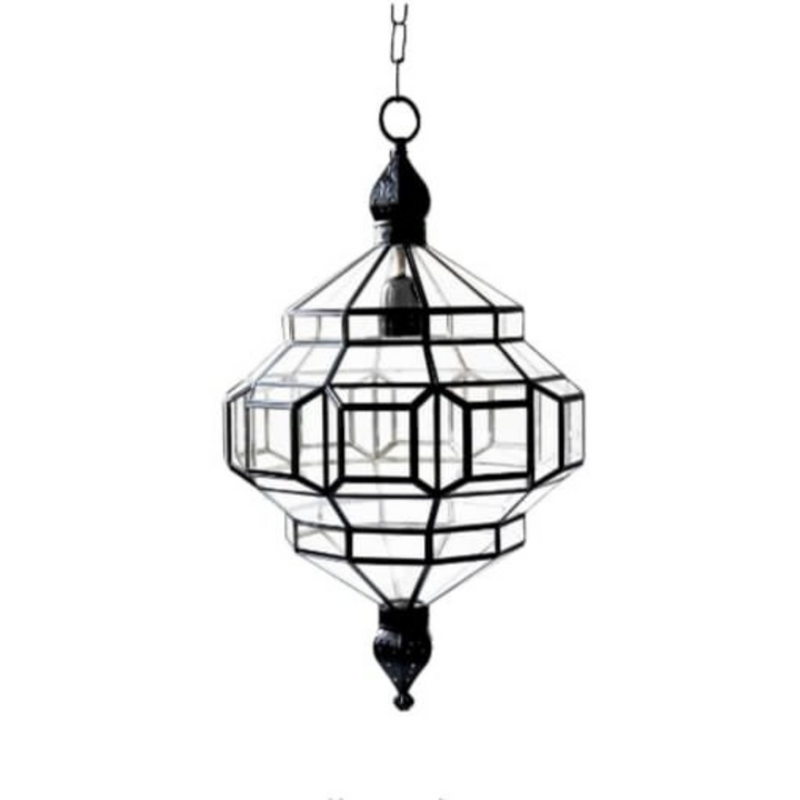 GEOMETRIC GLASS LAMPS, MILOUD TRANSPARENT