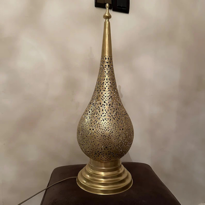 MOROCCAN TABLE & FLOOR LAMP , ALMOND II