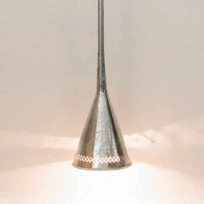 Elegance Hanging Latern, Made in Marrakesh with Silver - Luxury for Outdoor garden and Indoor Lighting Decor