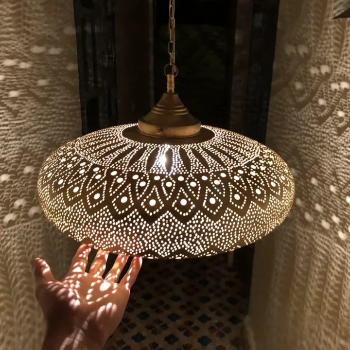 BRASS CEILING LIGHT , KHOBZA CLOSED BOTTOM