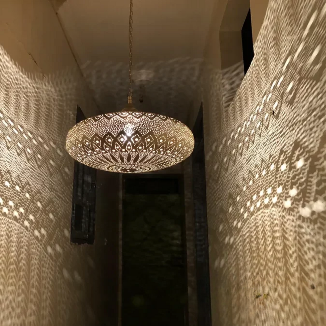 BRASS CEILING LIGHT , KHOBZA CLOSED BOTTOM
