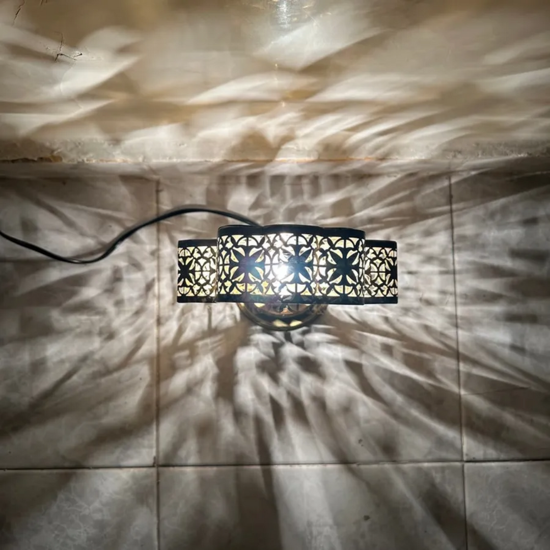 BRASS TABLE & FLOOR LAMP , KHEMISSA