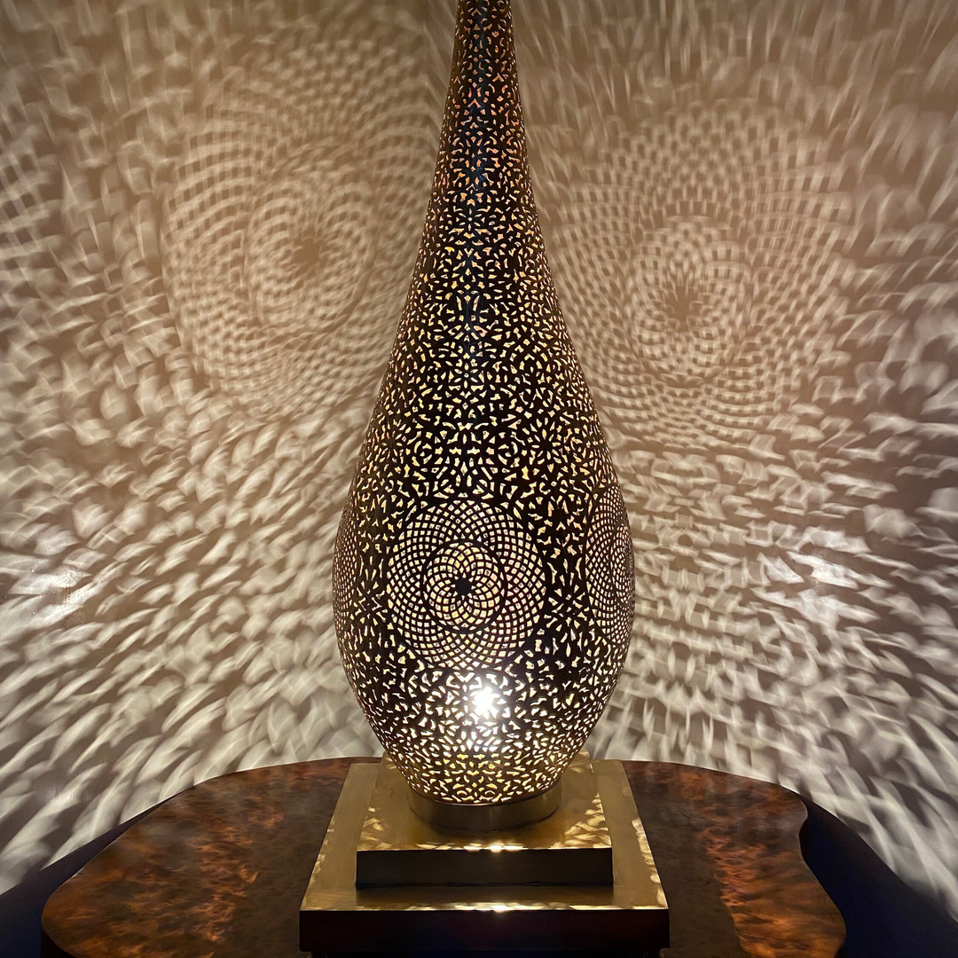 MOROCCAN TABLE & FLOOR LAMP , MASLOUBA