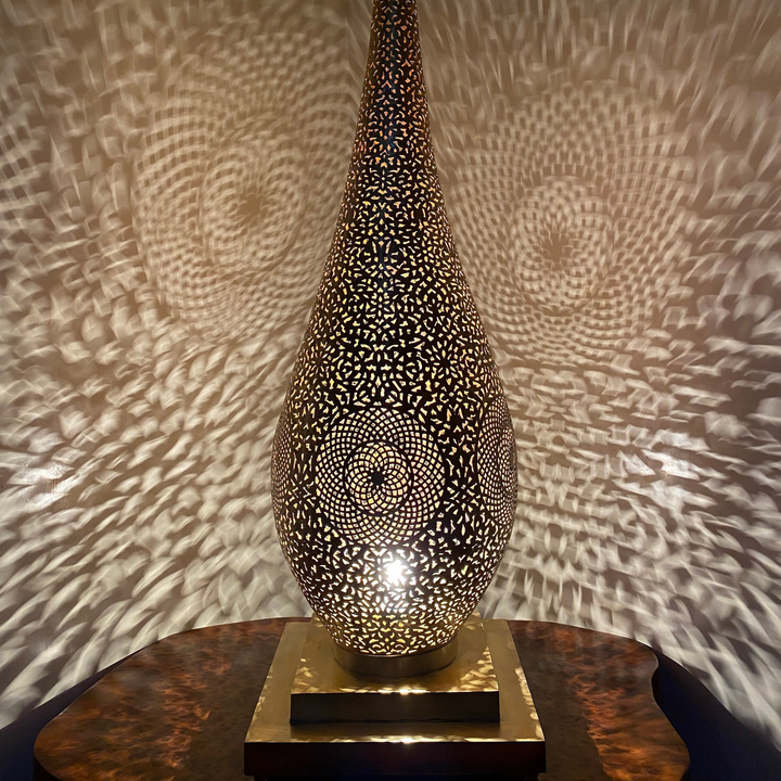 MOROCCAN TABLE & FLOOR LAMP , MASLOUBA