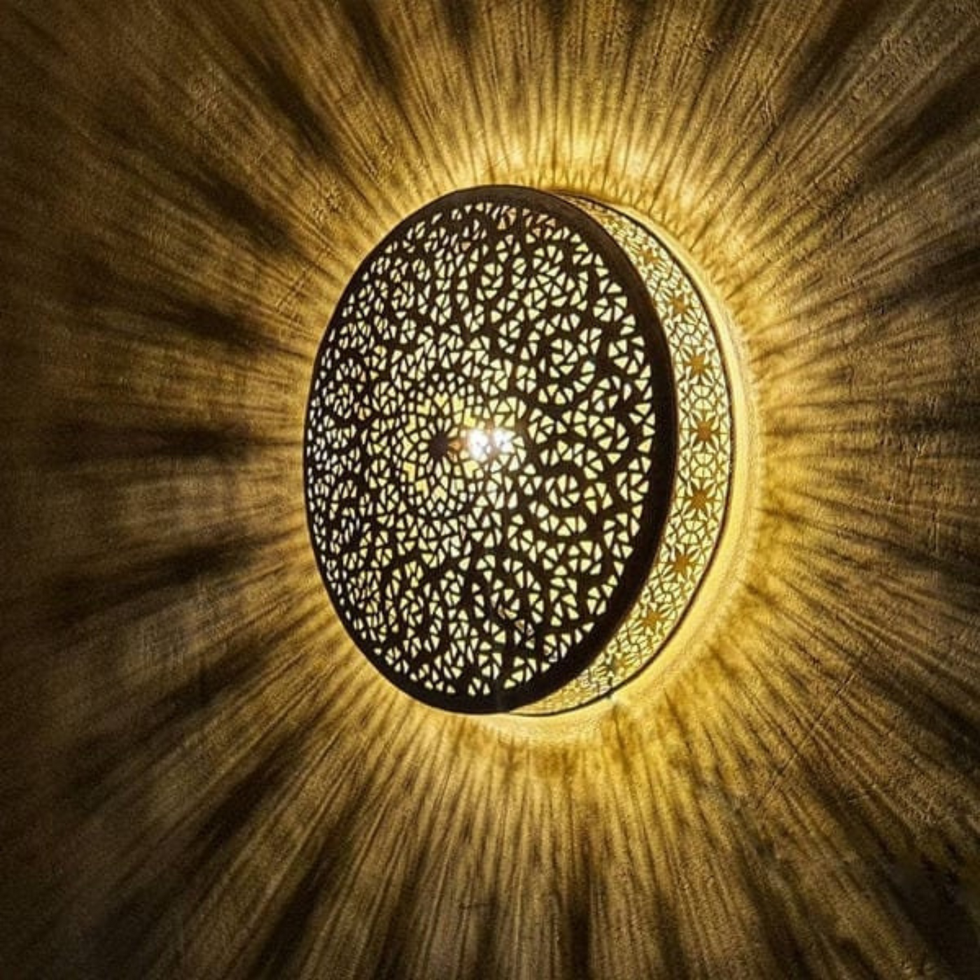 iconic Wall Sconce Lamp, Boho Wall Light Fixtures - Handcarved with Moroccan Style - Luxury for home & Business decoration