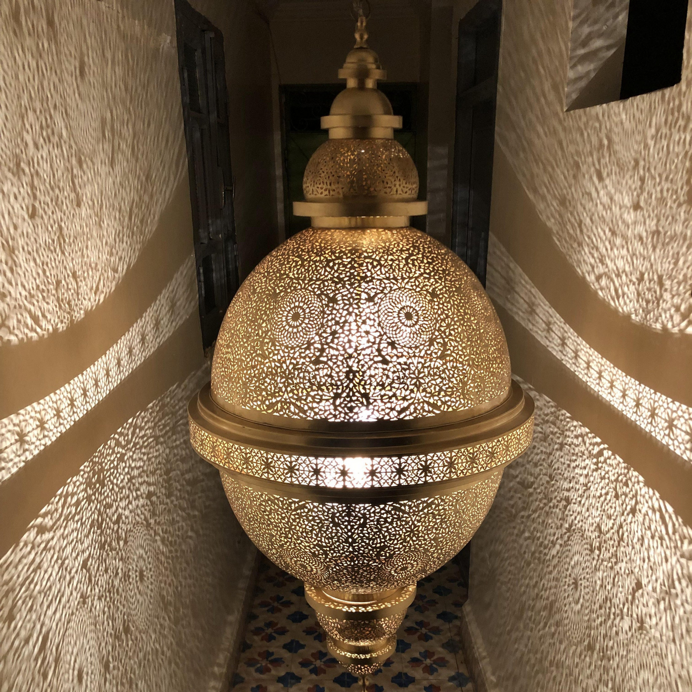 Hand-Engraved Moroccan Brass Chandeliers – Perfect for Home Décor