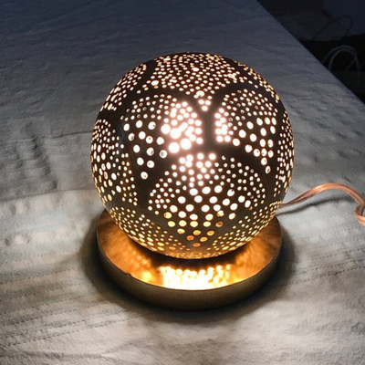 Luxury Moroccan-Inspired Table Lamp – Hardwired with Switch, Perfect for Home & Business Decoration