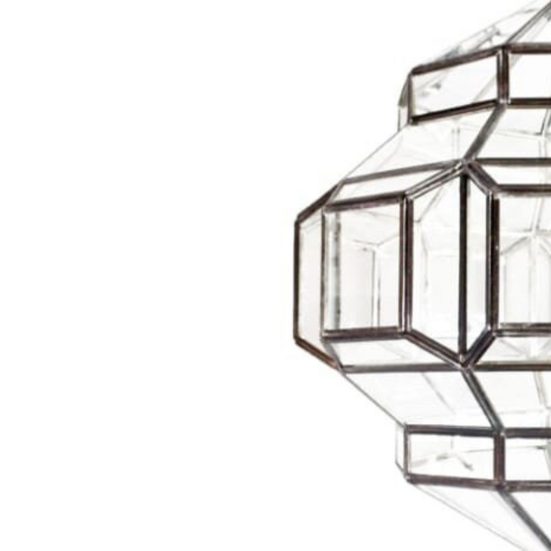 GEOMETRIC GLASS LAMPS, MILOUD TRANSPARENT