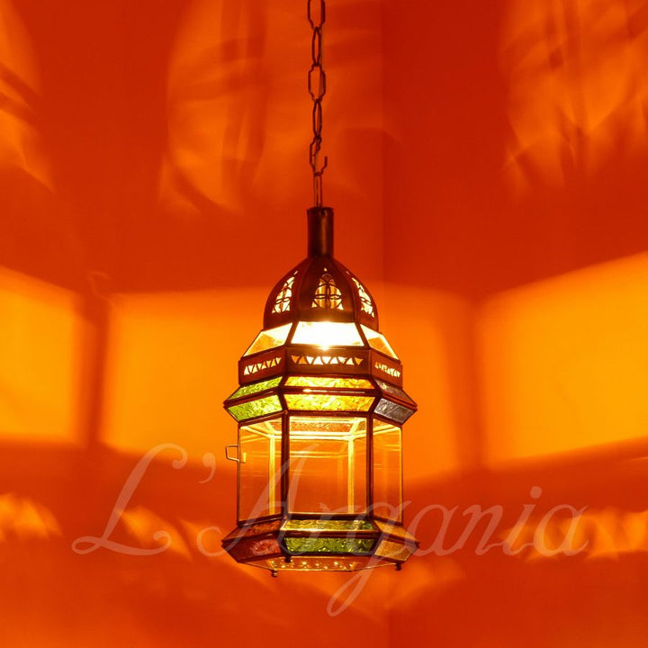 MOROCCAN LANTERNS, AZIZA MULTICOLOR