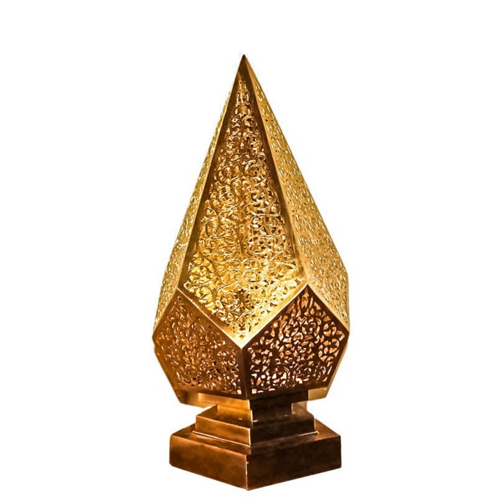 MOROCCAN TABLE & FLOOR LAMP , PYRAMID