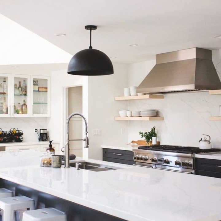 DOME CEILING LIGHT, FULL BLACK