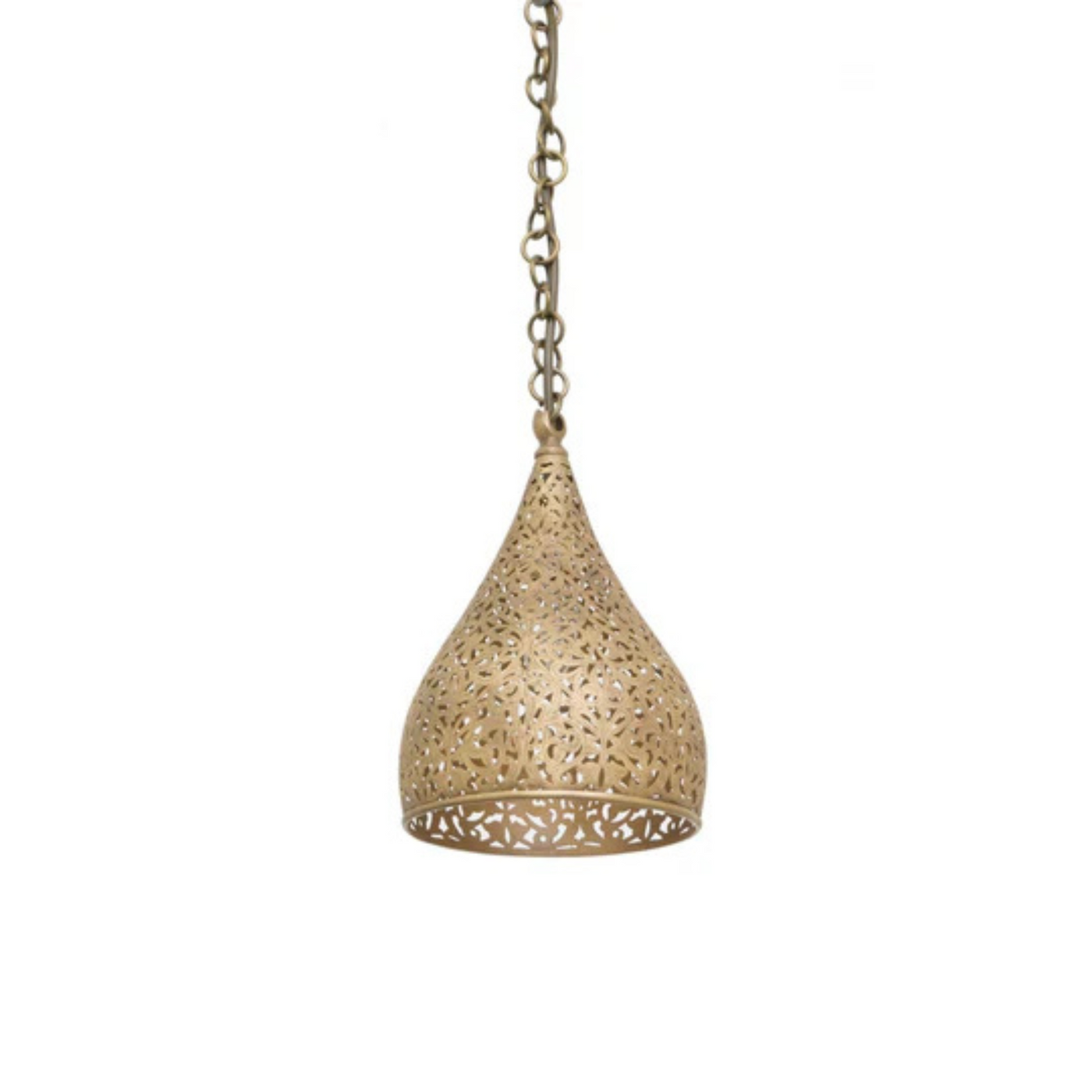 Hanging Moroccan Ceiling Lamp, made of Brass , Wire and Bulb are Included – Hand-carved with a beautiful Geometric Pattern with Moroccan style