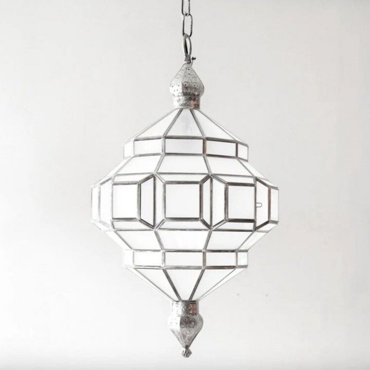 GEOMETRIC GLASS LAMPS, MILOUD FROOSTED