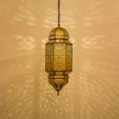 Solid Brass Antique Ceiling Lamp – Moroccan Style for Luxurious Décor