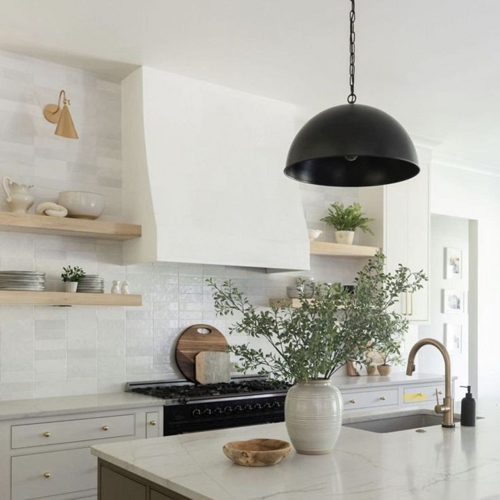 DOME CEILING LIGHT, FULL BLACK