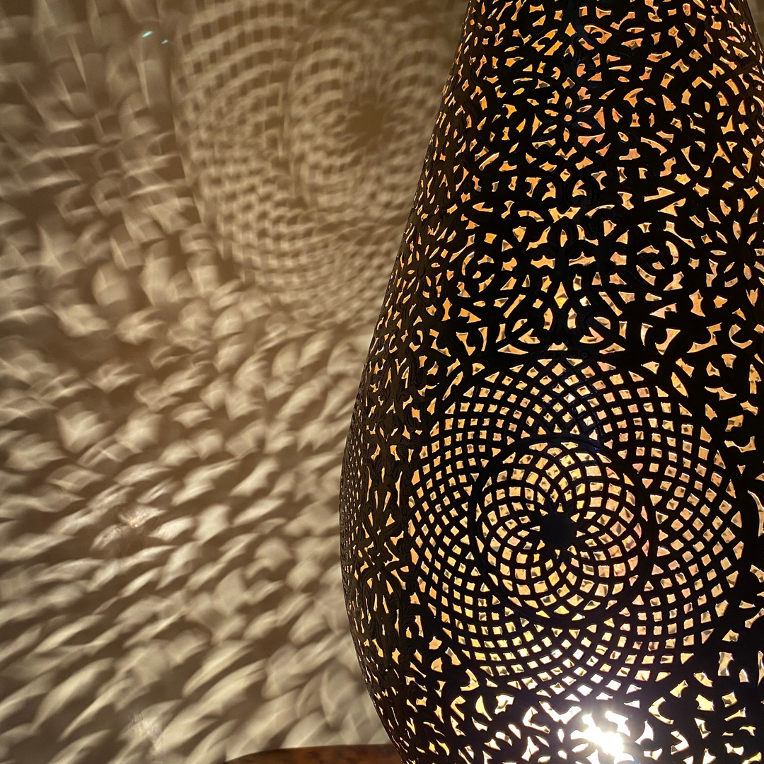 MOROCCAN TABLE & FLOOR LAMP , MASLOUBA