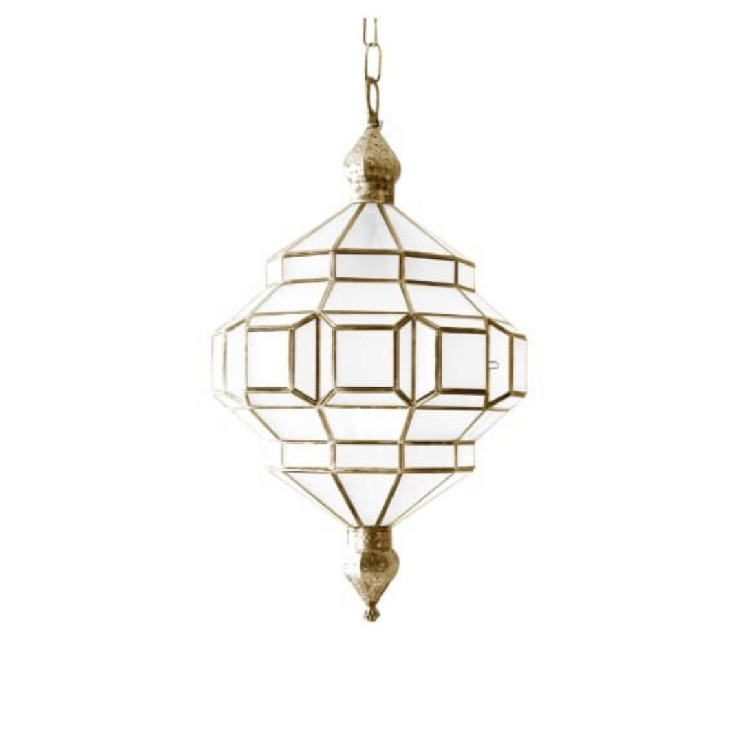 GEOMETRIC GLASS LAMPS, MILOUD FROOSTED