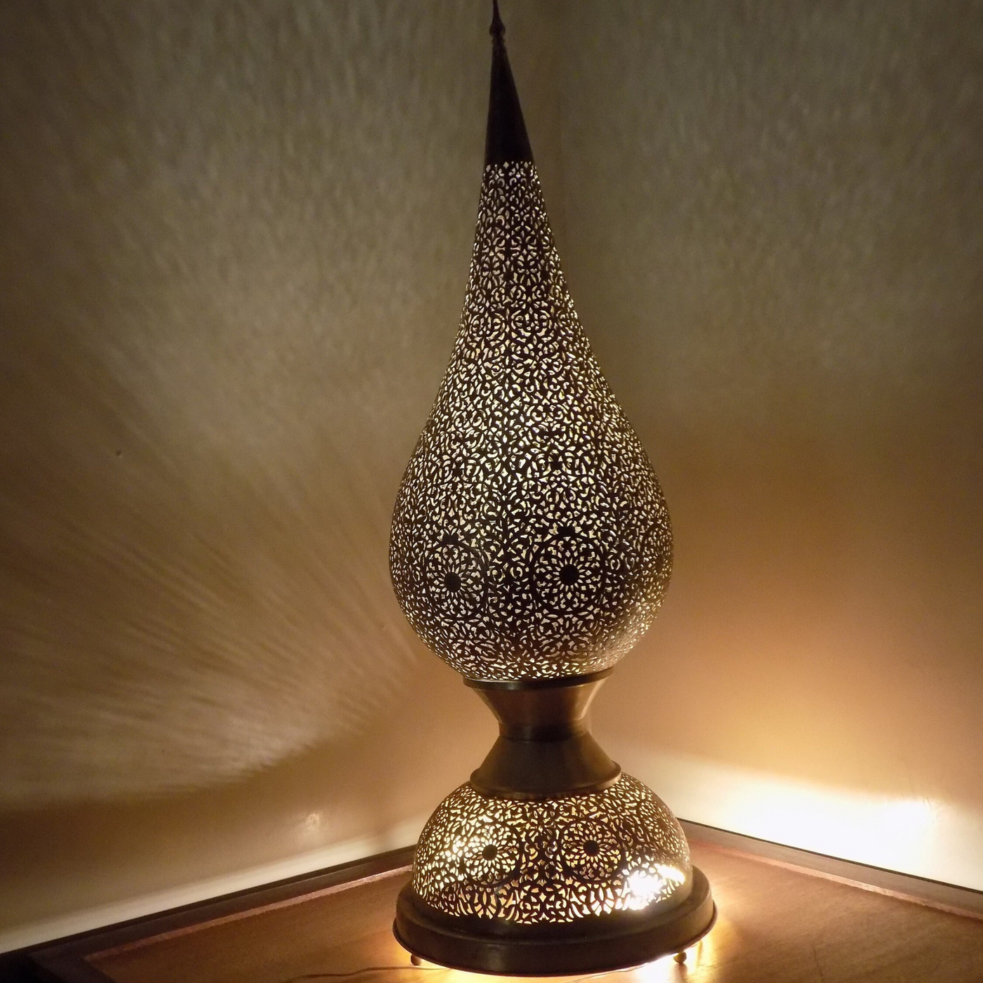 Standing Lamp with Morocco style, Comes Hardwired with a switch and ready to use – Luxury for home & Business decoration