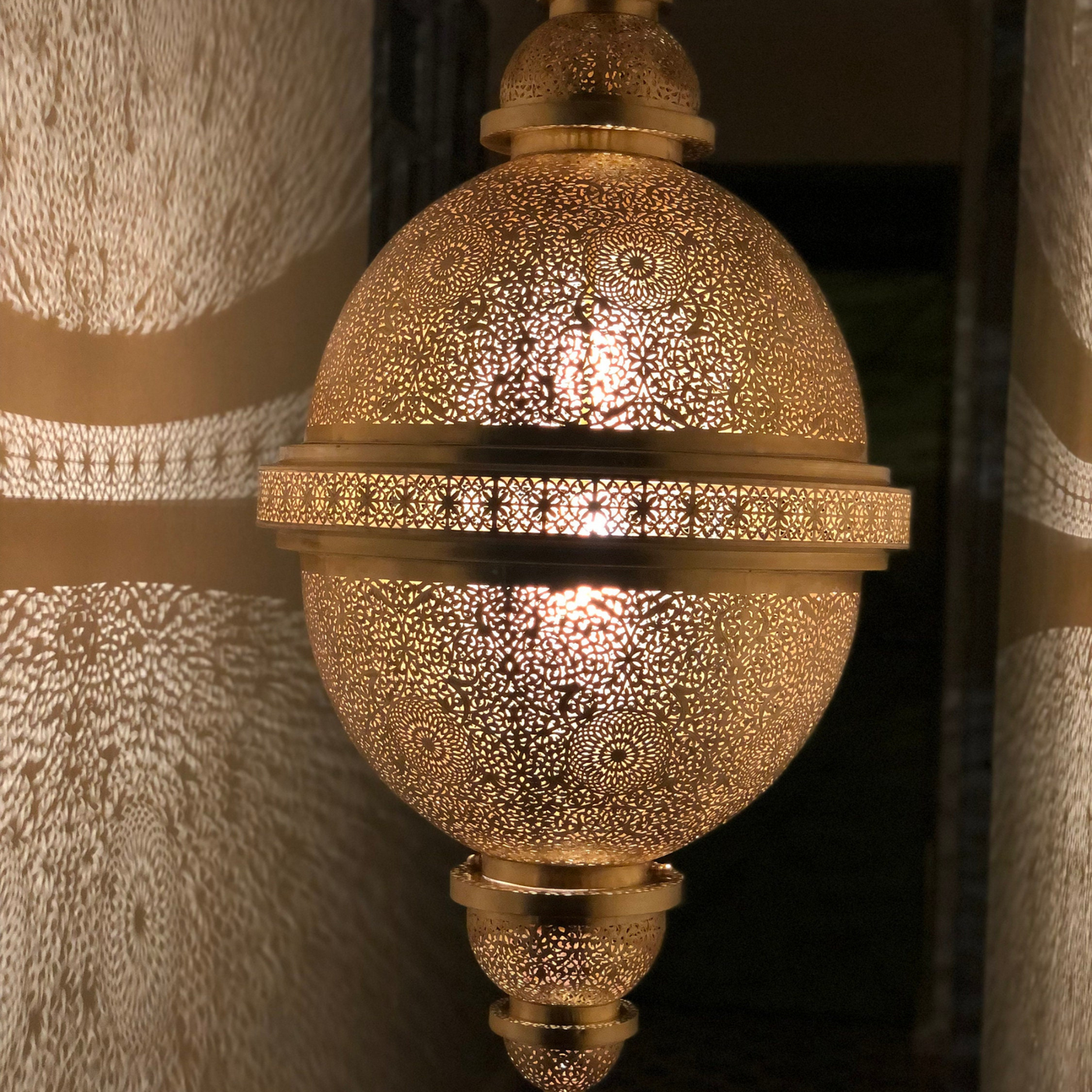 Hand-Engraved Moroccan Brass Chandeliers – Perfect for Home Décor