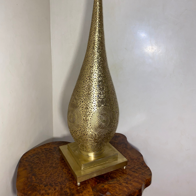 Brass Standing Lamp – Hardwired with Switch, Ready to Use for Luxury Home & Business Décor