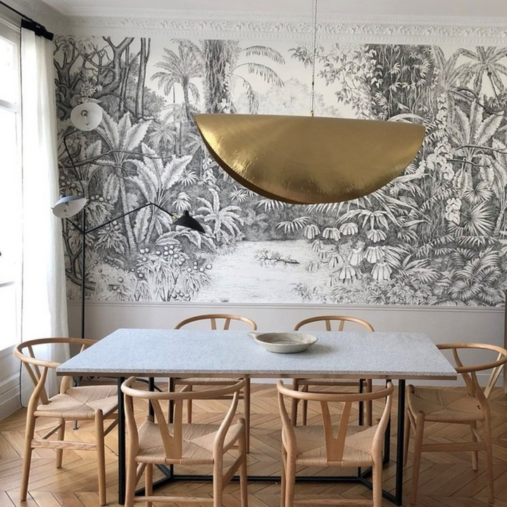 TWISTED BRASS LEAVES CEILING LIGHTS, GOLD BRASS