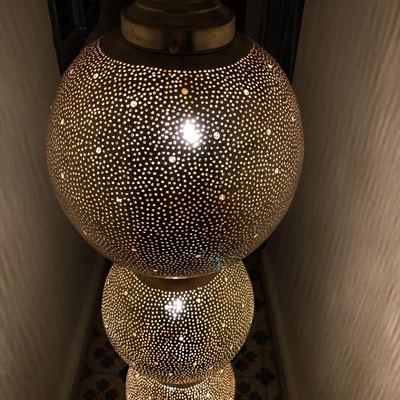 Large Moroccan Ceiling Light Brass set of 3 balls - Available in Gold, Silver, Black Brass - Luxury for Home Lighting Decoration