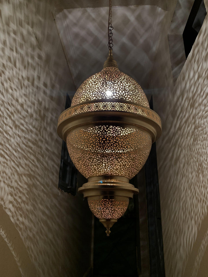 BRASS CEILING LIGHT , NASSIM XL