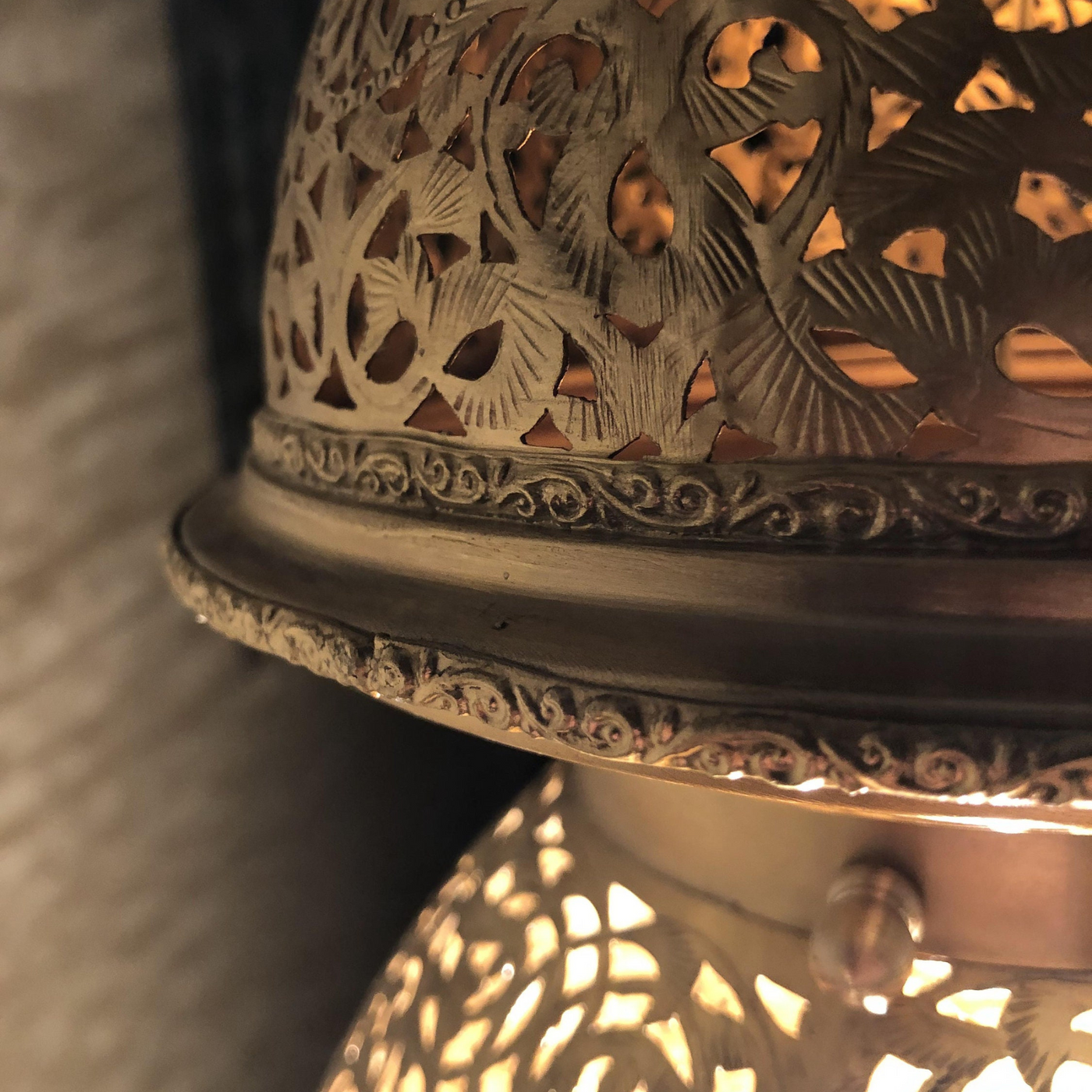 Bulb-Shaped Ceiling Lamp – Handcrafted in Morocco, Available in Gold, Silver, Black Brass – Luxury for Indoor Lighting