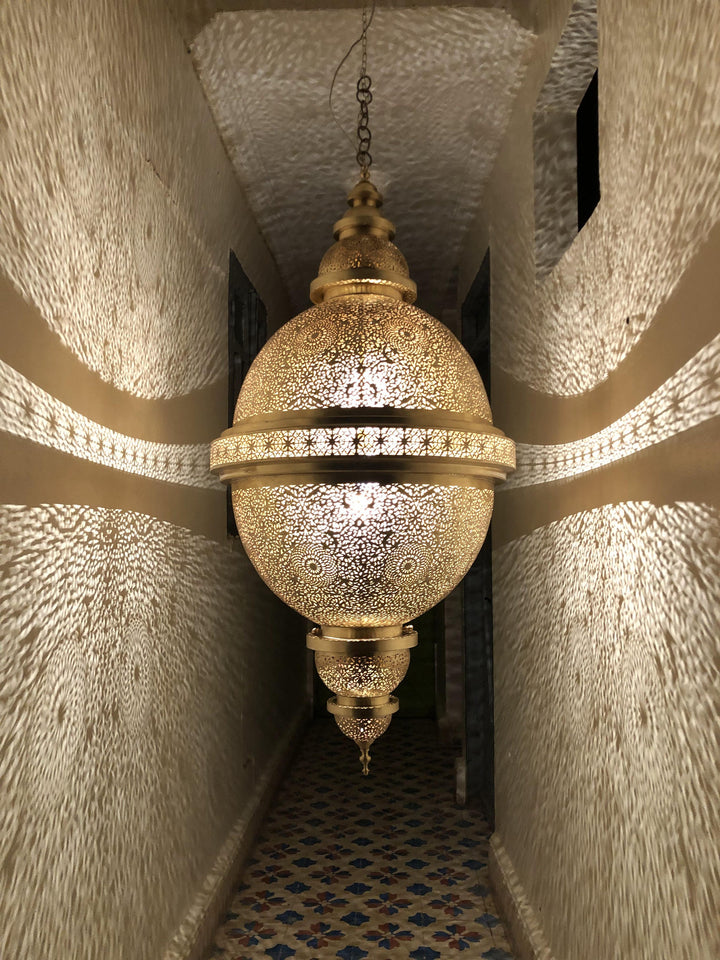 BRASS CEILING LIGHT , NASSIM XXL