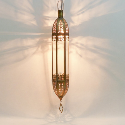 Pendant Lamp made of brass and glass with Moroccan style - For Home decor Lighting