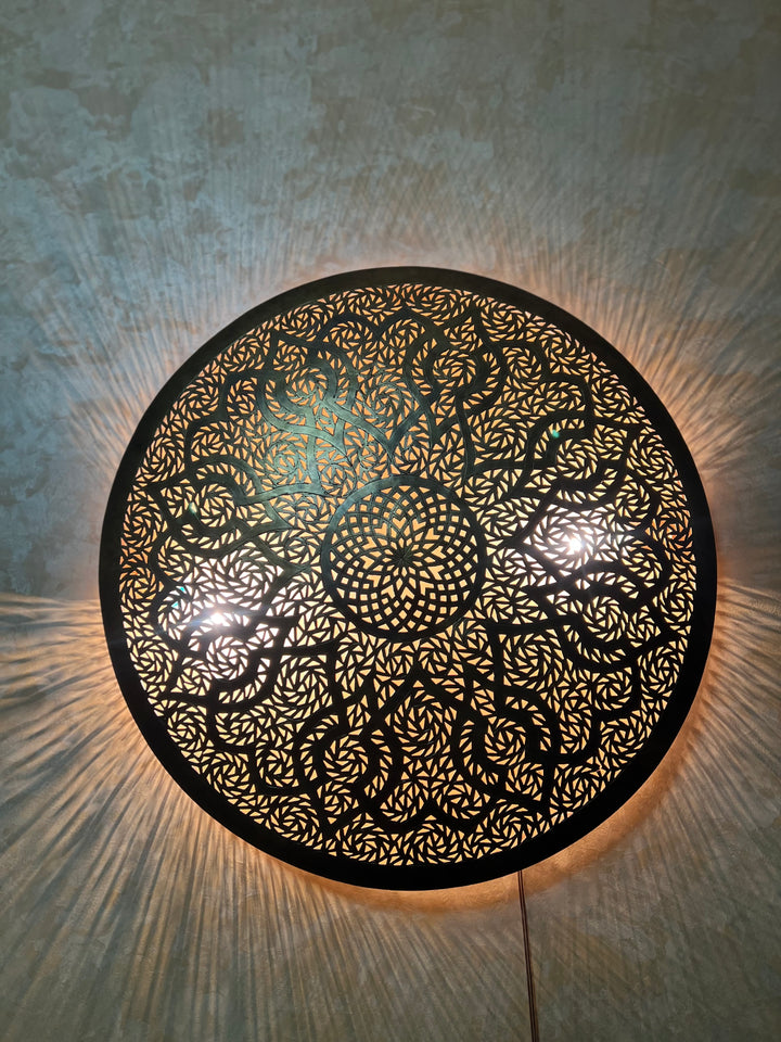 BRASS WALL SCONCE, MASK II