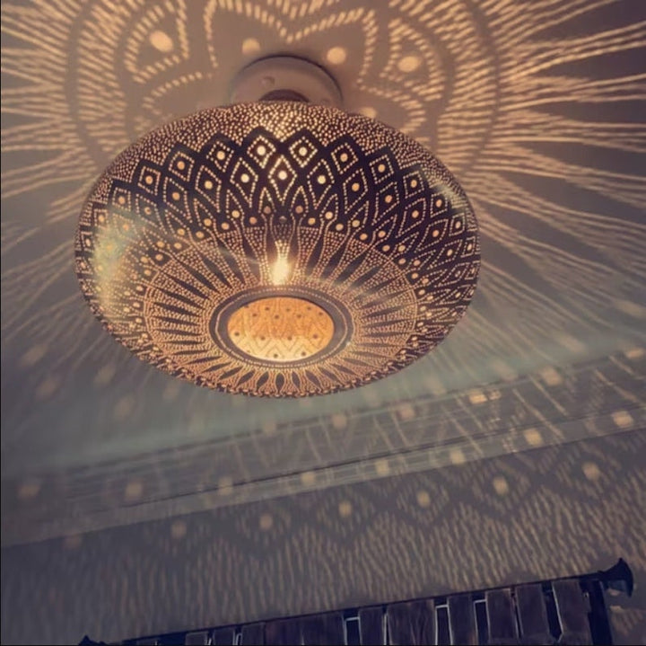 BRASS CEILING LIGHT , KHOBZA OPEN BOTTOM
