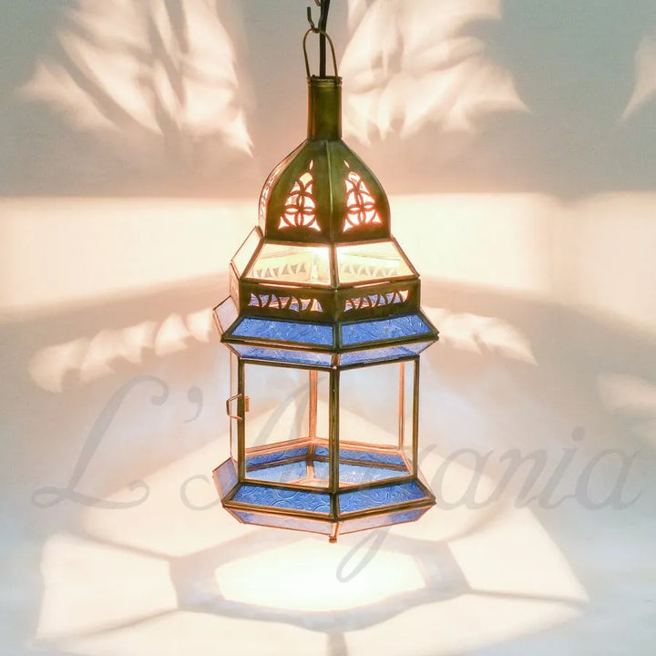 MOROCCAN LANTERNS, AZIZA BLUE