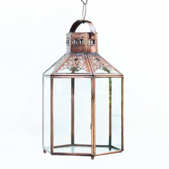 Moroccan Lanterns Amjad hanging light with handmade frame and soft decorative shine for welcoming spaces